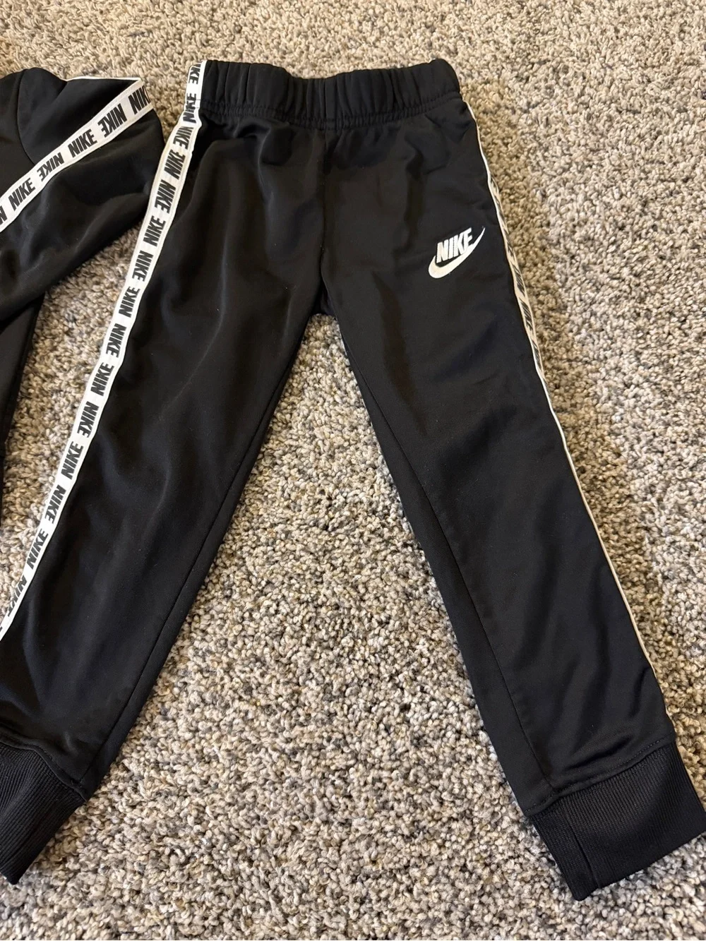 Nike Kids Black Track Jacket with White Logo Tape - Picture 3 of 3